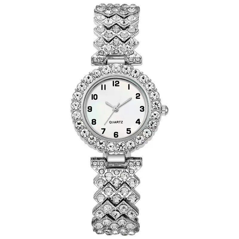 Women's 2 Piece Quartz Watch And Bracelet Set In Gold Or Silver
