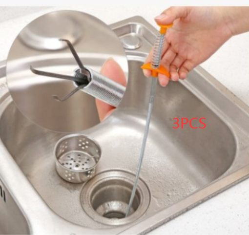 60cm Flexible Drain Clog Remover Spring Tool For Sinks