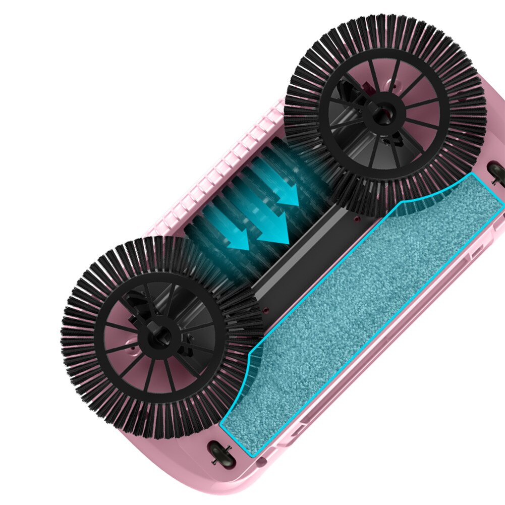 3-in-1 Hand Push Sweeper with Broom, Dustpan and Bin for Floors