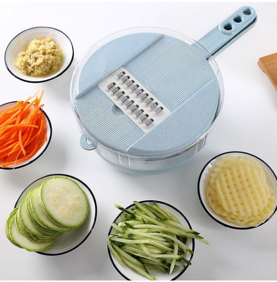 8 In 1 Mandoline Vegetable Slicer With Strainer And Peeler