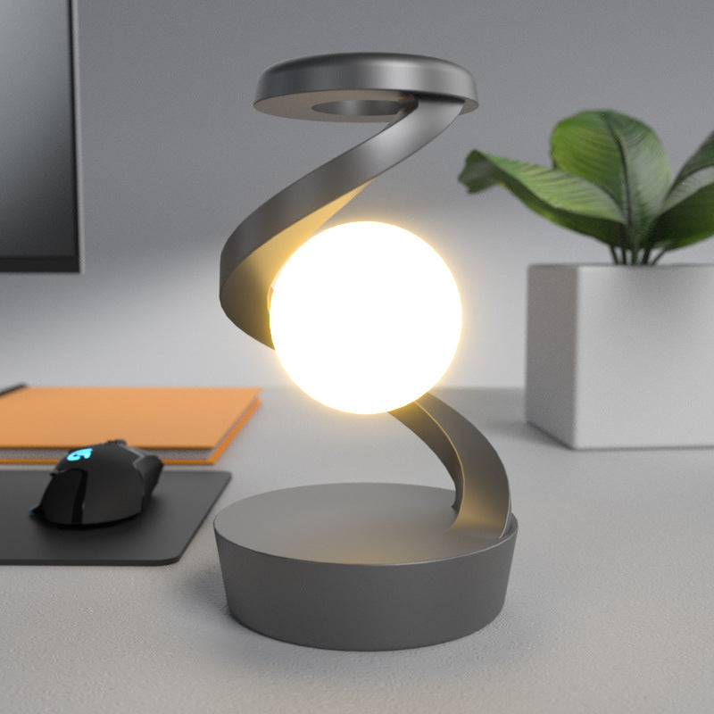 Rotating Moon Desk Lamp With Wireless Phone Charging And Touch