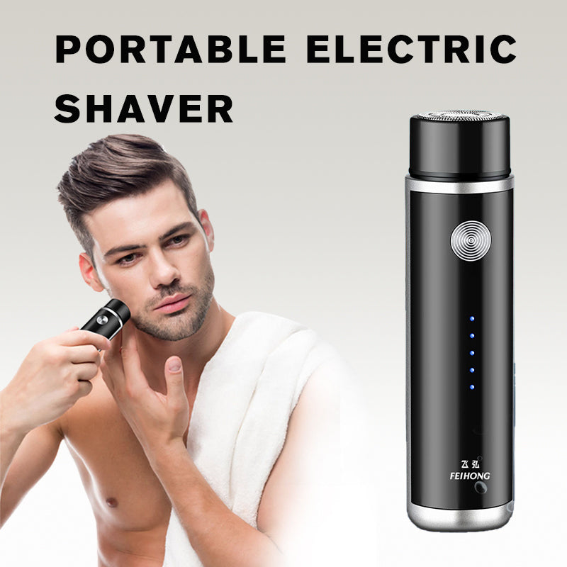 Mini Portable Electric Shaver, USB Rechargeable for Home and Car