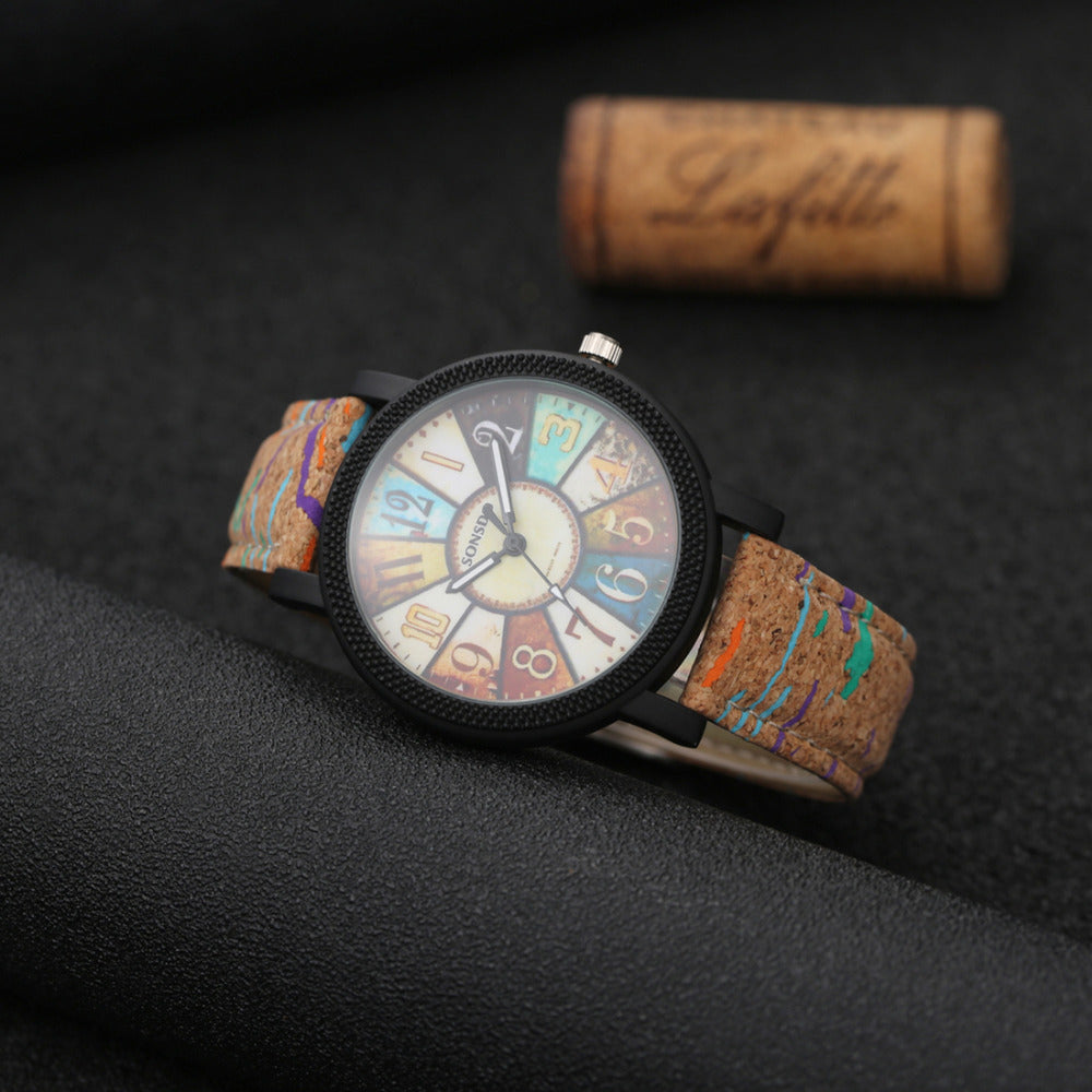 Casual Vintage Leather Strap Women's Quartz Wrist Watch Gift