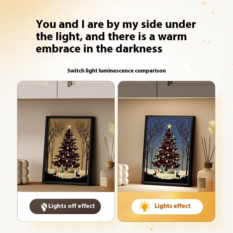 Luminous Christmas Tree Painting Bluetooth Speaker for Desks