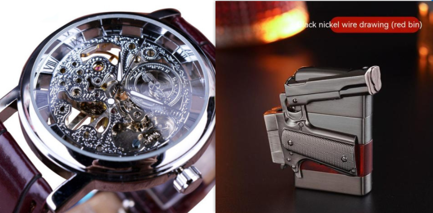 Men's Mechanical Watch with 4cm Dial and Steel Strap