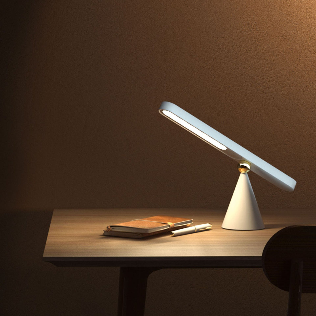 Reading Table Lamp with Geometric Design and Wireless Wall Mount