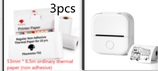 Portable Mini Bluetooth Thermal Label Printer, Inkless Printing
