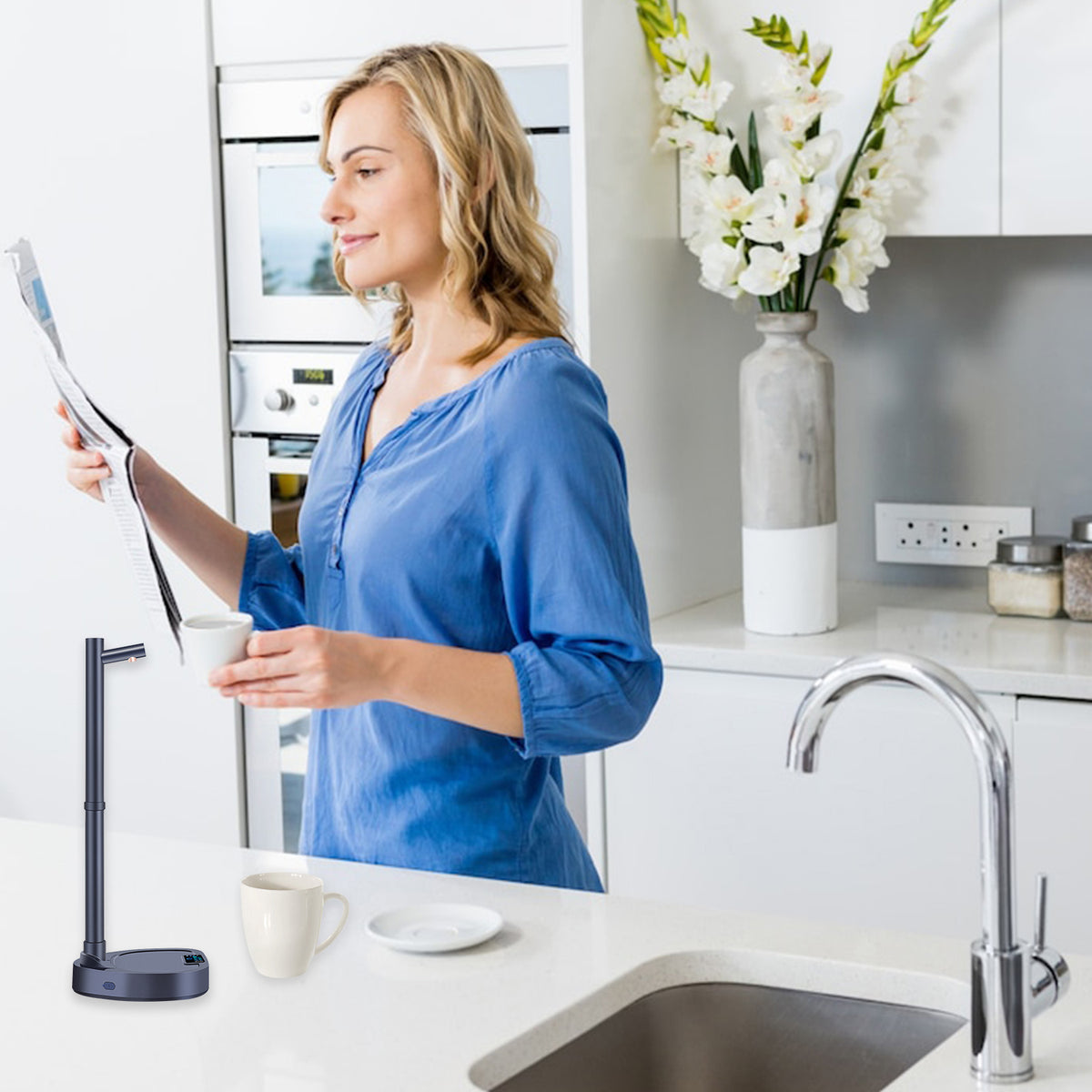 Rechargeable Automatic Water Dispenser With Stand For Desks