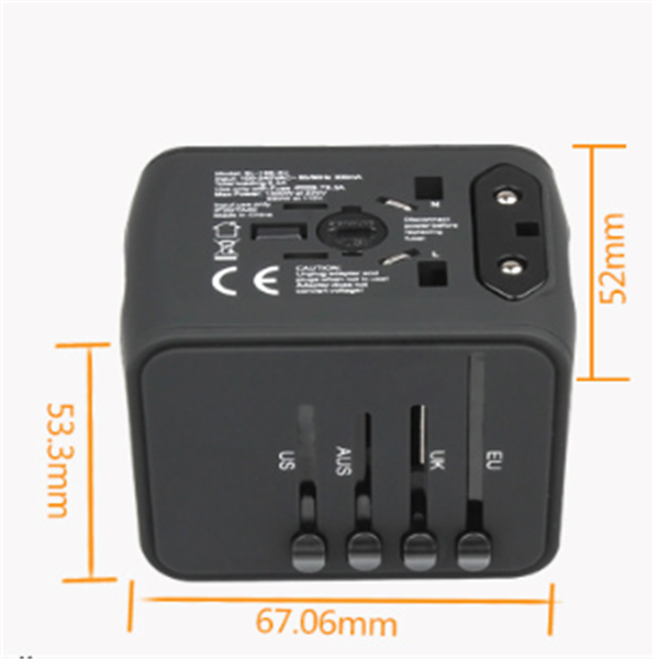 Multi-Function Travel Plug Adapter, Multinational Converter Socket