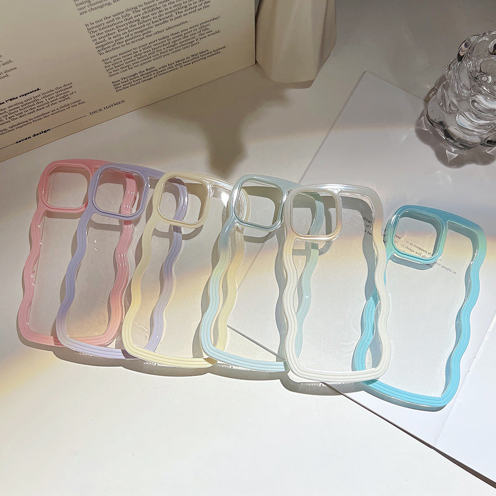 Wave Border Phone Case in Candy Colours with Full Protection