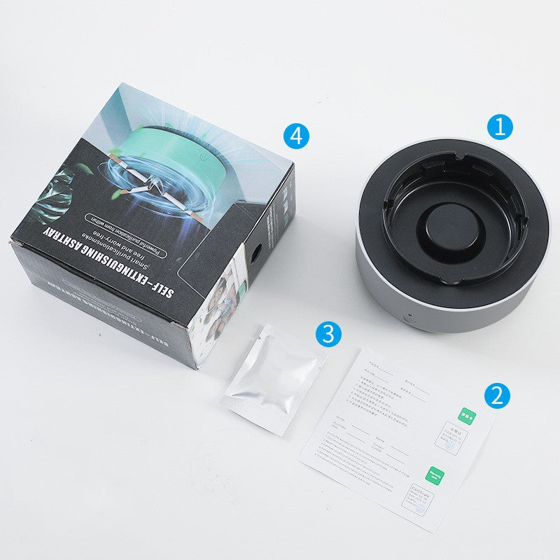 Portable Car Ashtray With Anion Air Purifier And Automatic Open