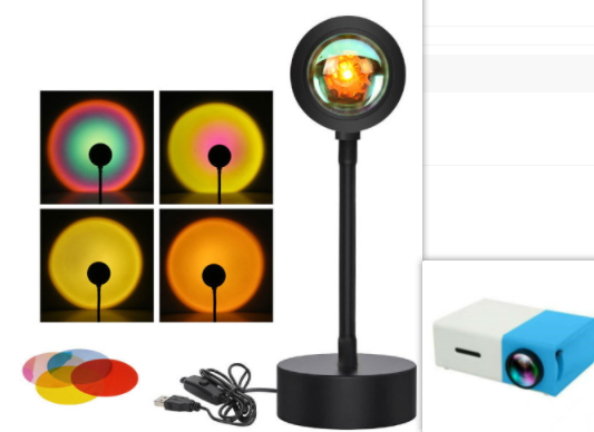 Sunset Projection Lamp Night Light for Wall Decoration, 20 Styles