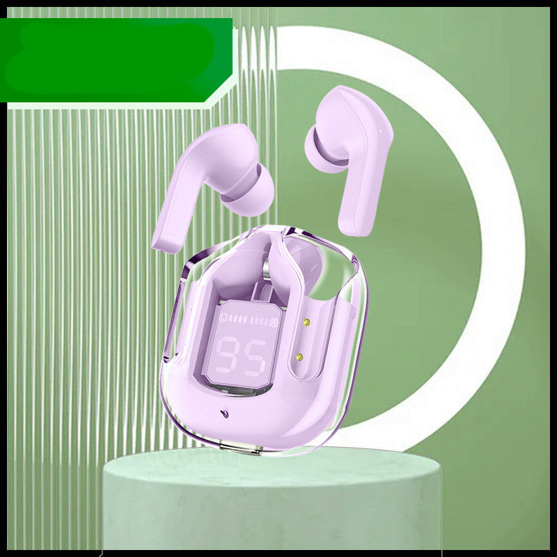 Mini Transparent Wireless Earbuds With LED Power Display