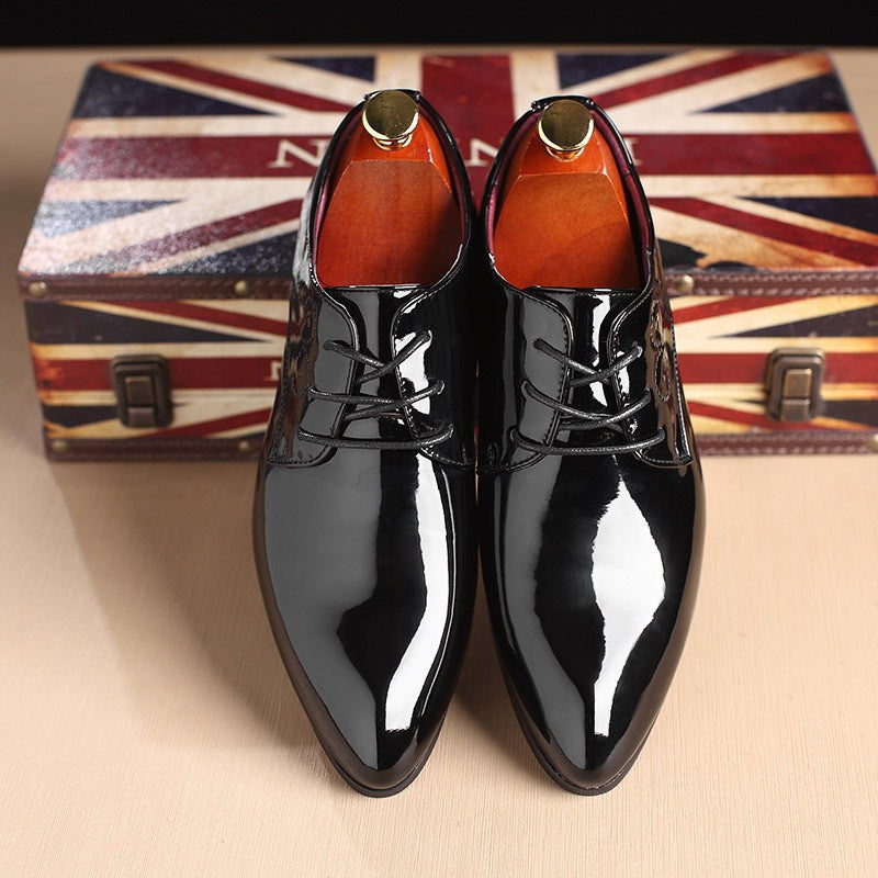 Men's Leather Dress Shoes, Business Casual Lace-Up in Many Colours