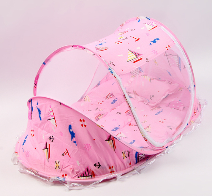 Foldable Baby Bed Net With Pillow Net 2 Piece Set
