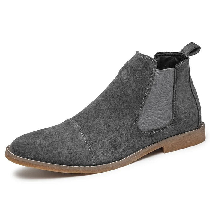 Bottines Chelsea pour homme en daim avec empiècements élastiques
