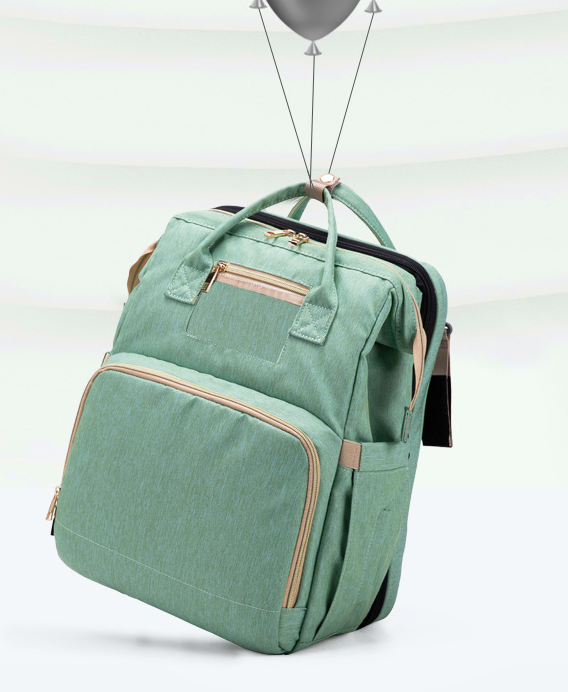 Folding Travel Bed Backpack for Mums with USB Charging