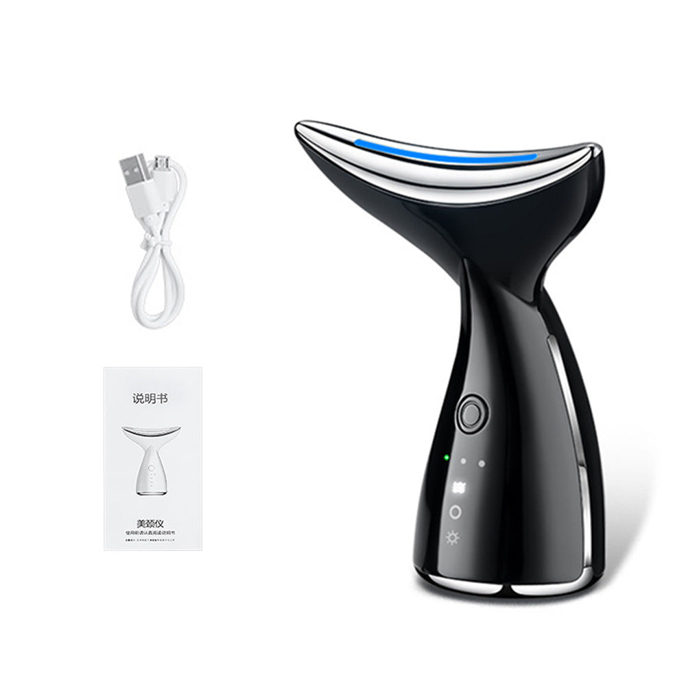 EMS Neck and Face Beauty Device with Three LED Light Colours