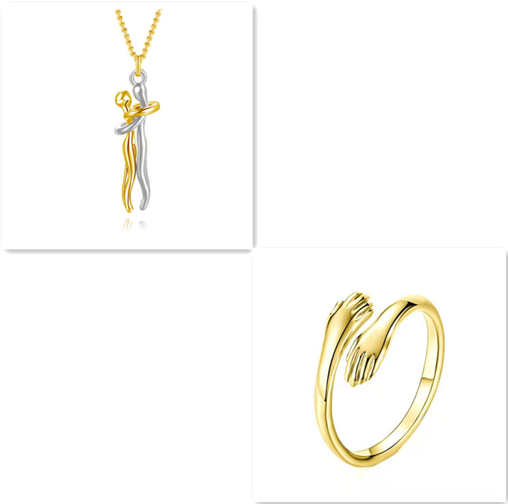 Love Hug Necklace For Couples, Simple Clavicle Chain Gift
