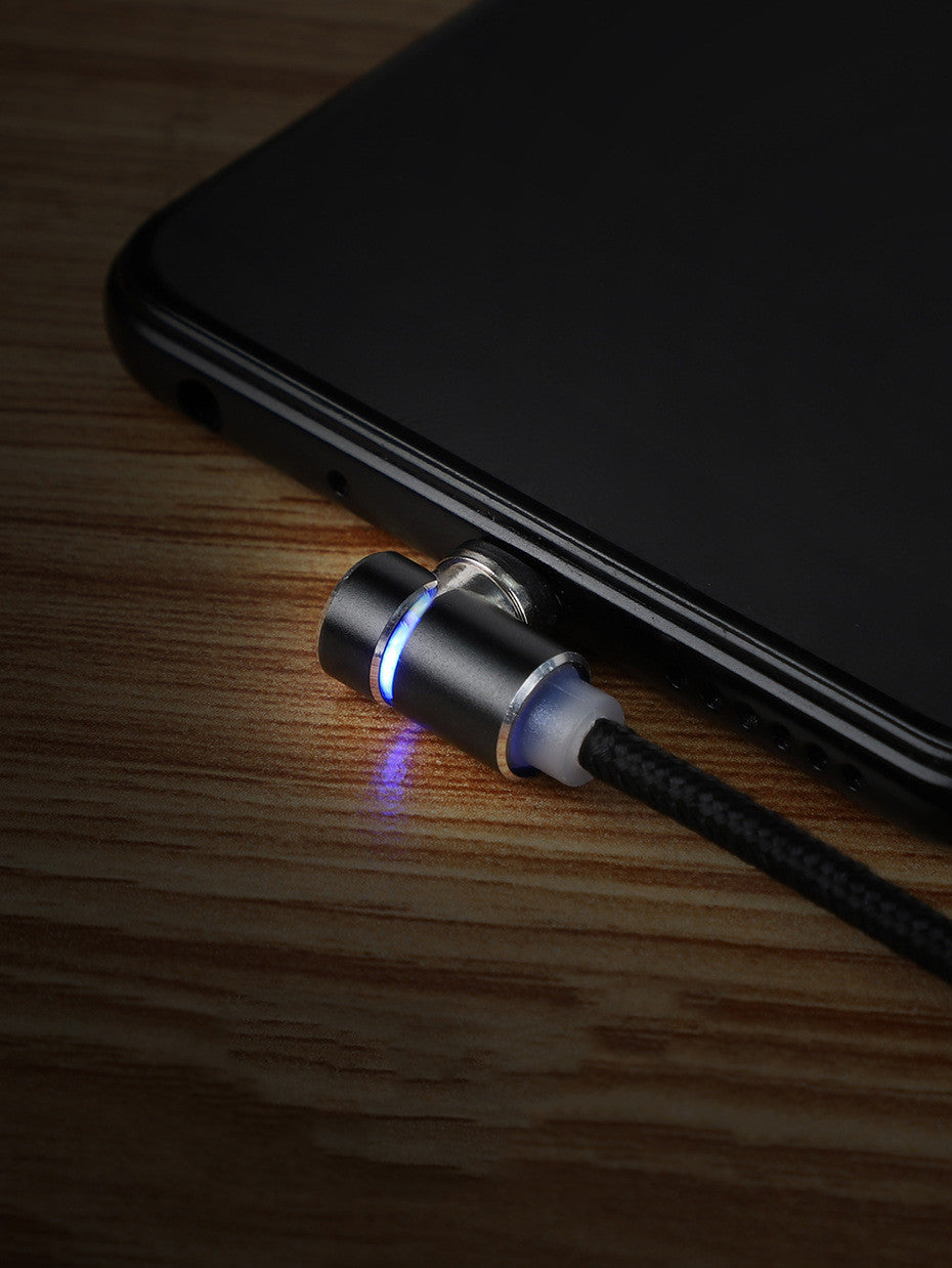 LED Magnetic Charging Cable with USB and Type C in Many Options