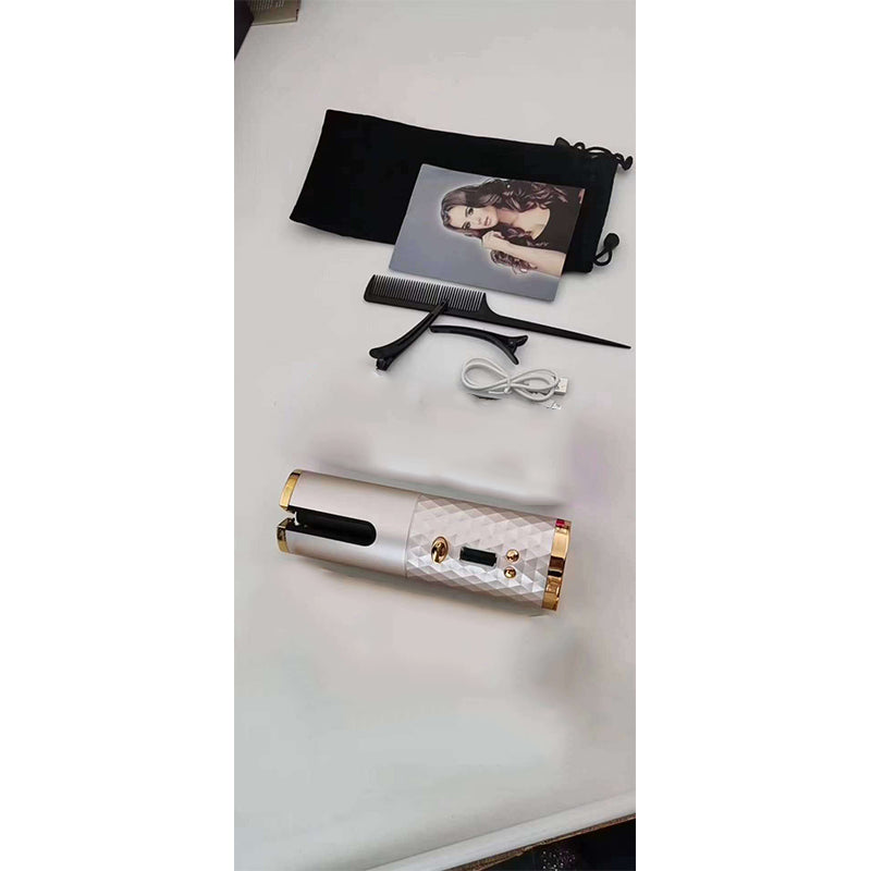 Cordless Automatic Hair Curler, Wireless Rotating Curling Iron