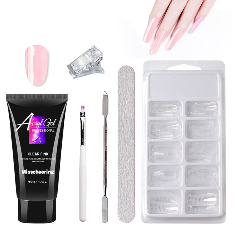 Painless Extension Gel Nail Art Kit with Quick Model Crystal Colours