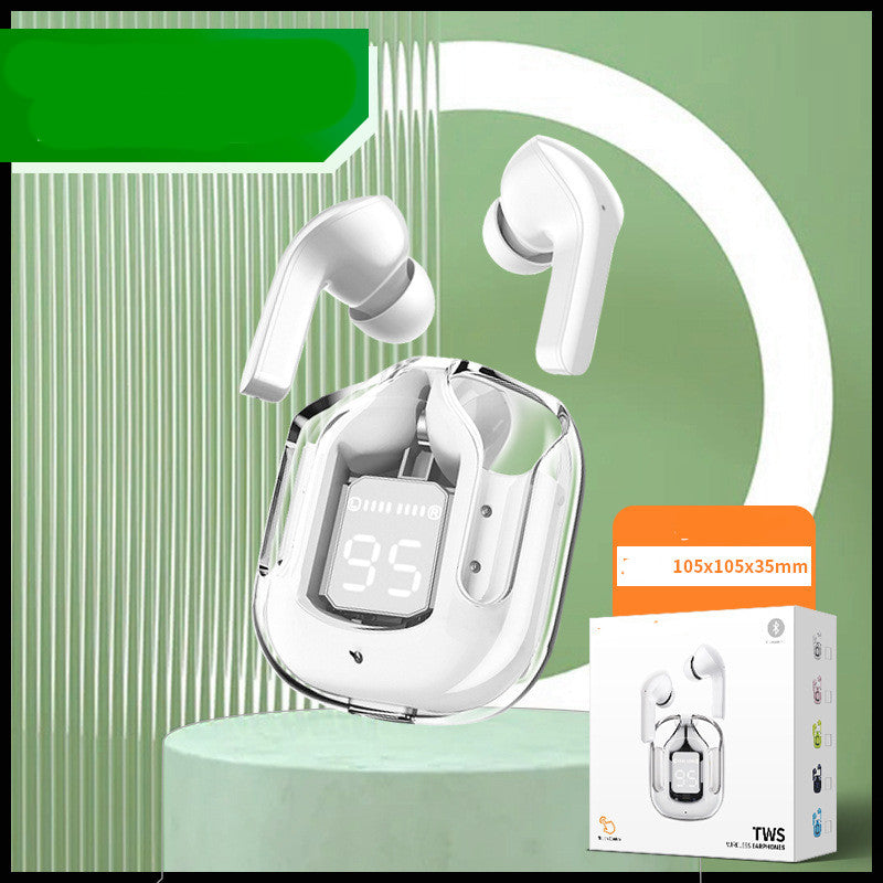 Mini Transparent Wireless Earbuds With LED Power Display