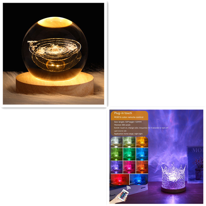 Water Ripple LED Night Light With Remote And 16 Colour Modes
