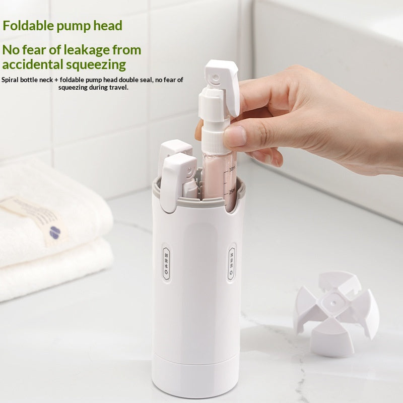 4-in-1 Leakproof Travel Bottle Set, Portable Toiletry Dispenser