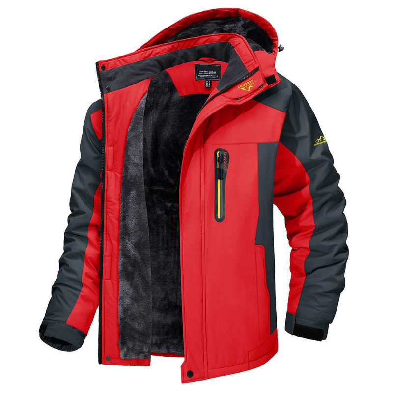 Men's Warm Winter Coat with Robust Build for Outdoor Adventures