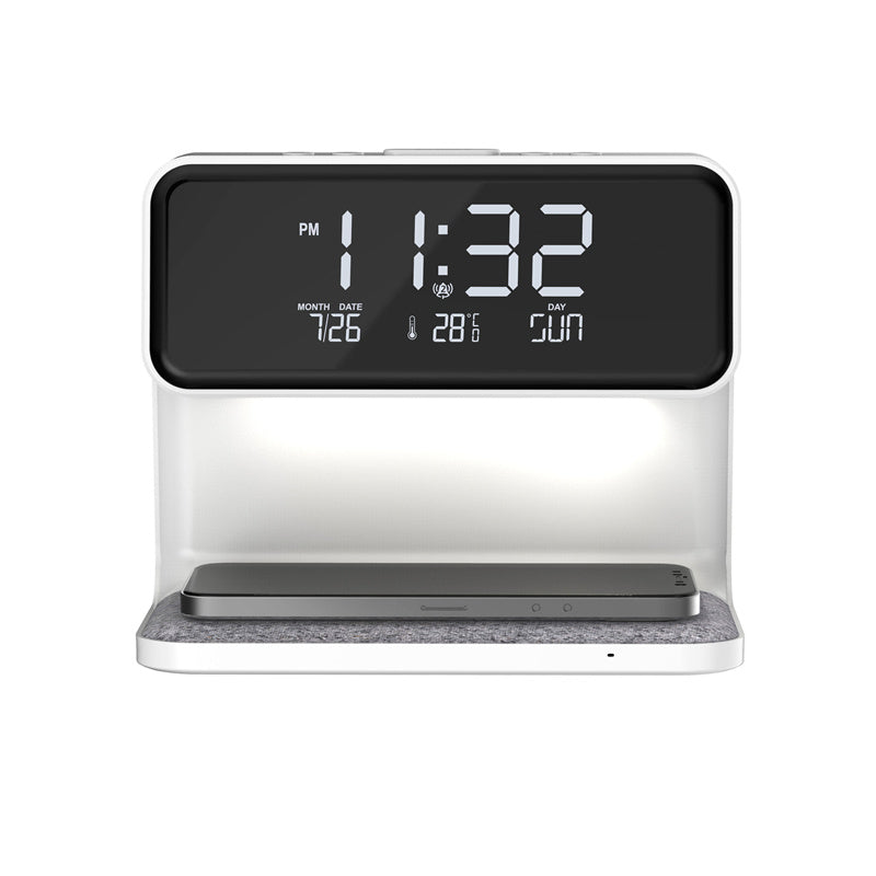 3 In 1 Bedside Lamp With Wireless Charger And Alarm Clock