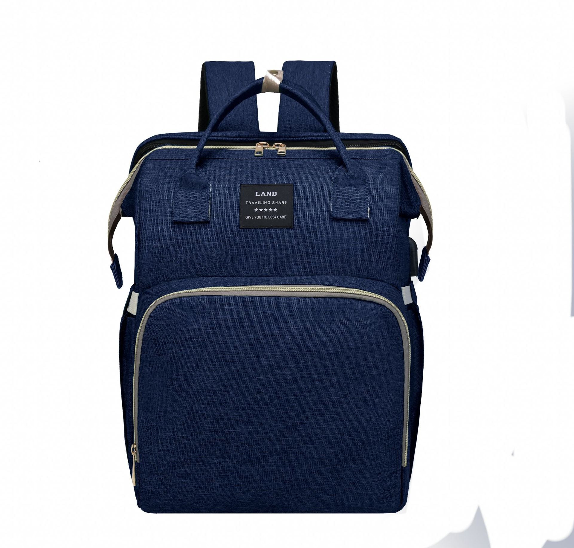Large-Capacity Baby Changing Backpack with Insulated Milk Bag