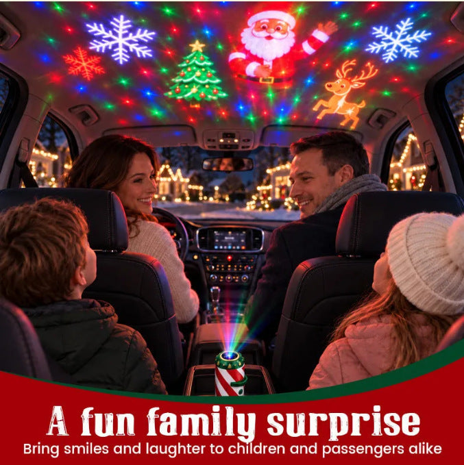 Merry Christmas Car Projector Light with Festive Patterns
