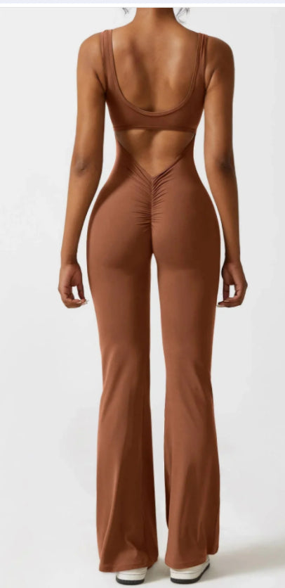 Women's Tight Yoga Bodysuit with Hollow Seamless Design, XS to XL