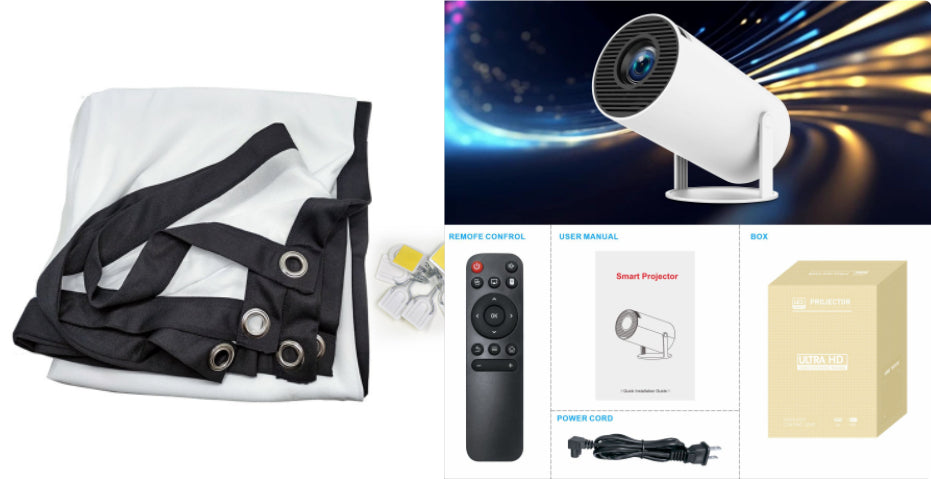 HY300 Pro Portable Mini Projector for Home Movie Nights