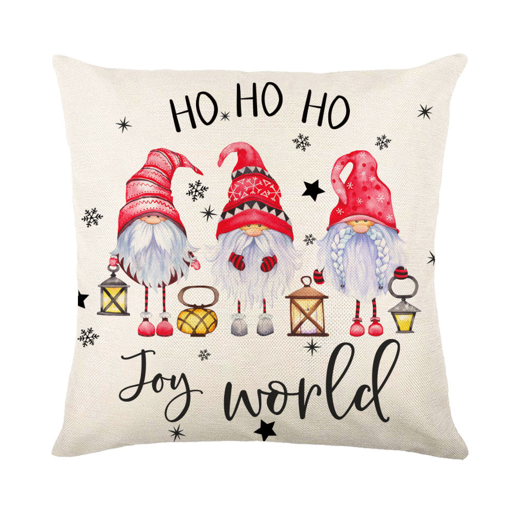 Christmas Pillow Covers for Sofa Square Throw Snow Stamping