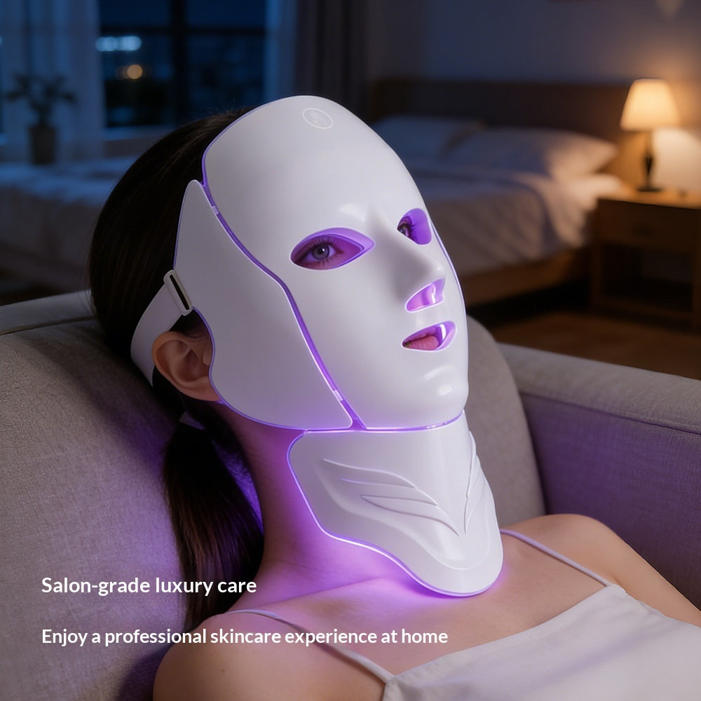 LED Colour-Light Facial Beauty Device Face Mask for Home Use