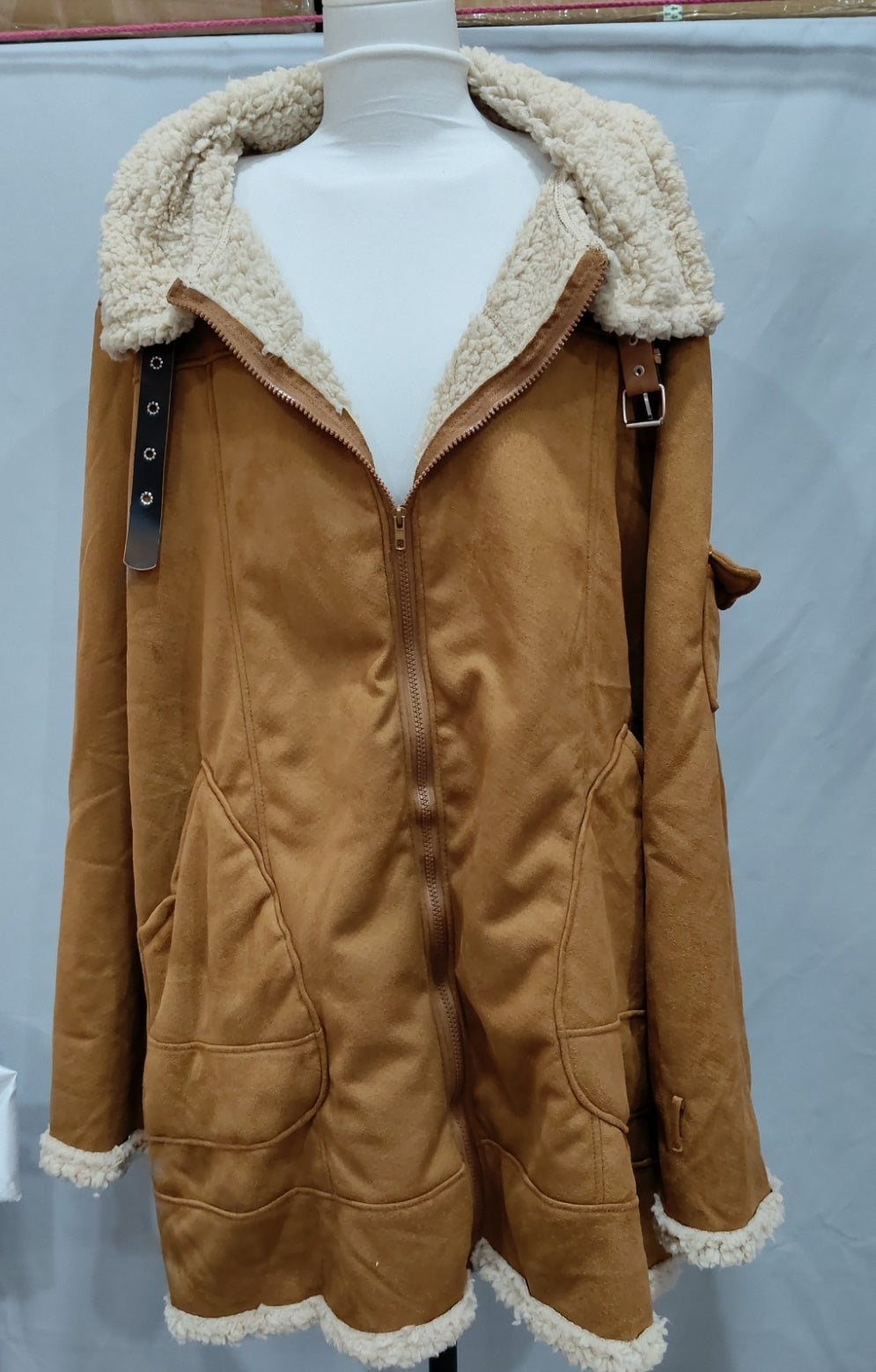 Men's Winter Military Fleece Jacket With Fur Collar