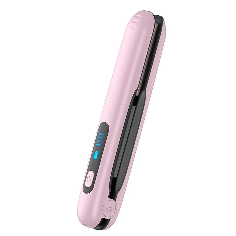 Cordless Mini Hair Straightener And Curler With USB Charging