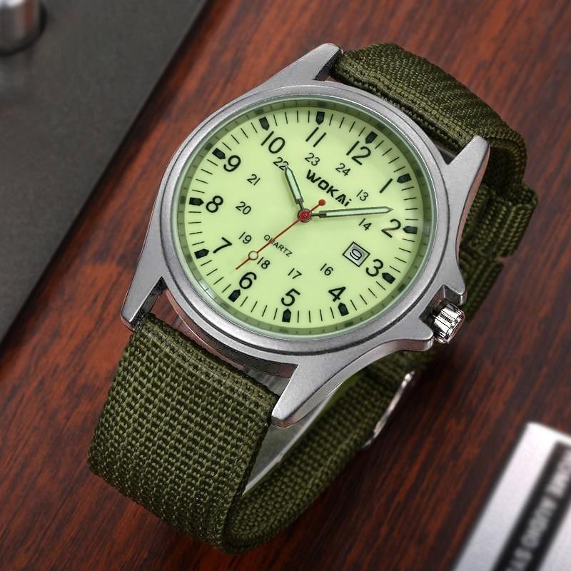 Men's Sporty Nylon Strap Minimalist Quartz Watch