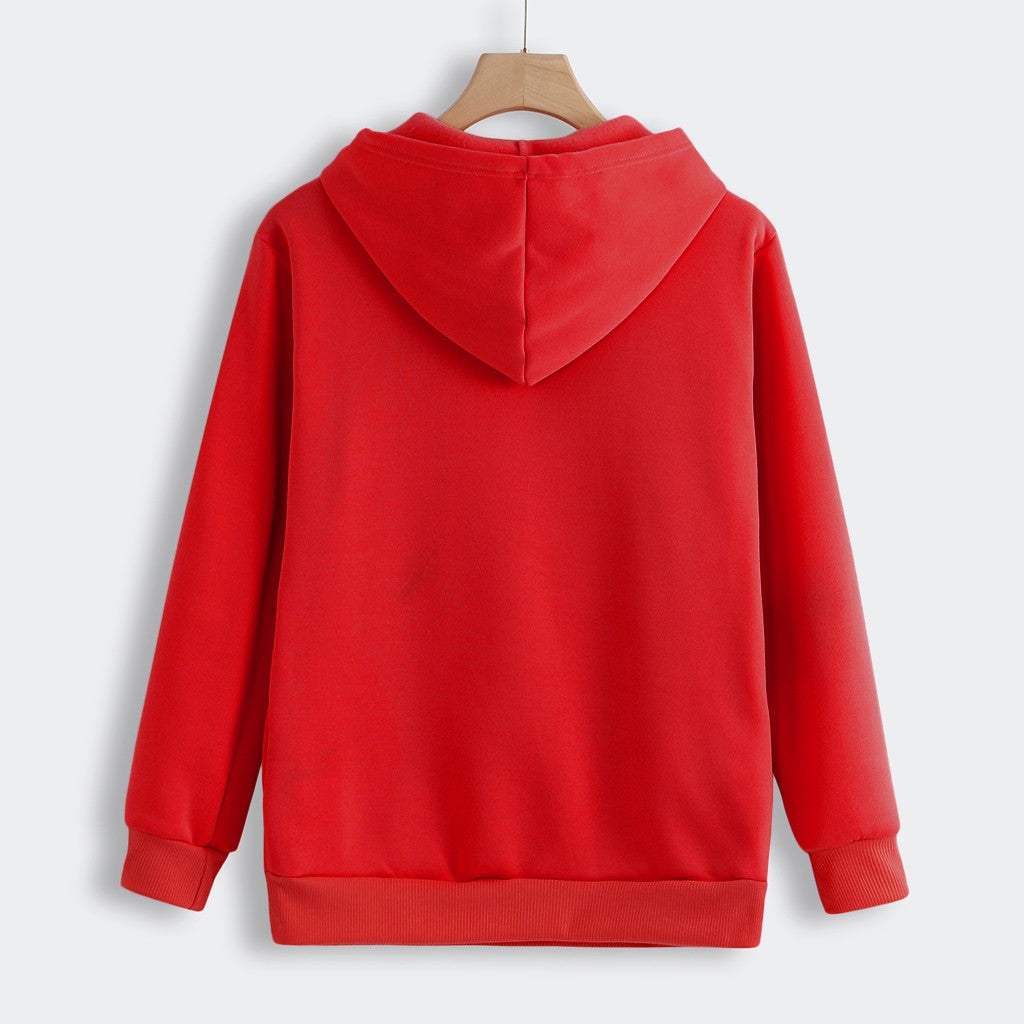 Women's Cat Pocket Hoodie Sweatshirt with Long Sleeves, Cosy Fit