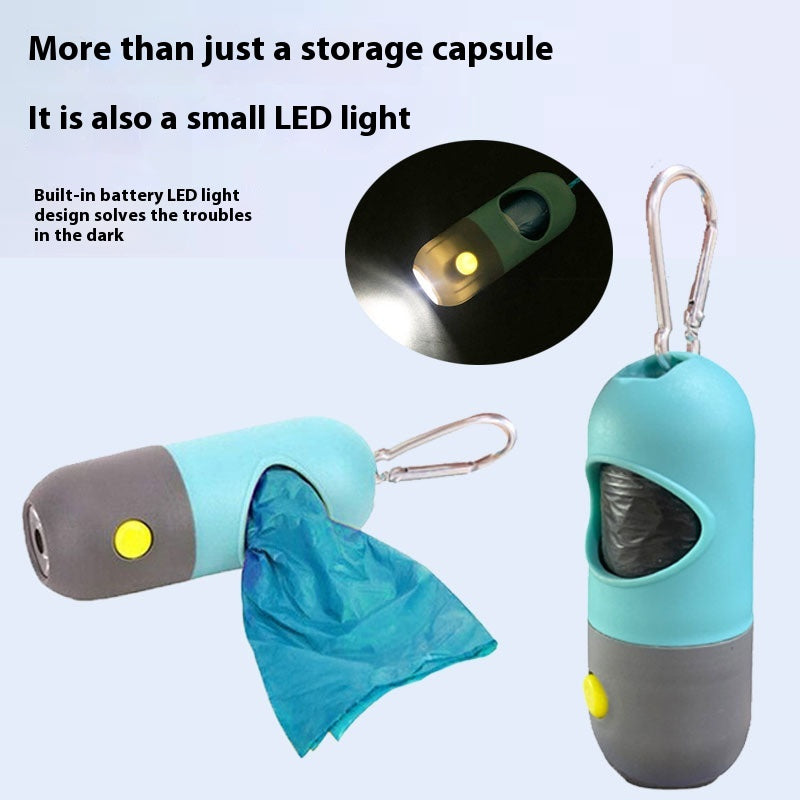 LED Light Pet Waste Bag Dispenser with Bags for Dogs and Cats