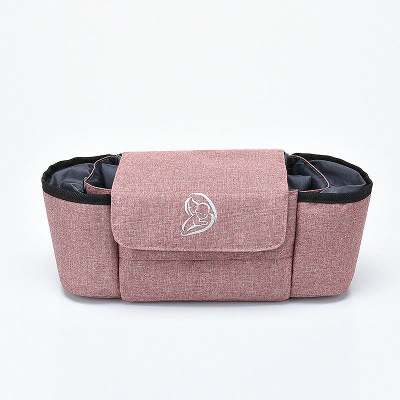 Baby Stroller Organiser Bag, Grey Bear Multi-Pocket Nappy Storage