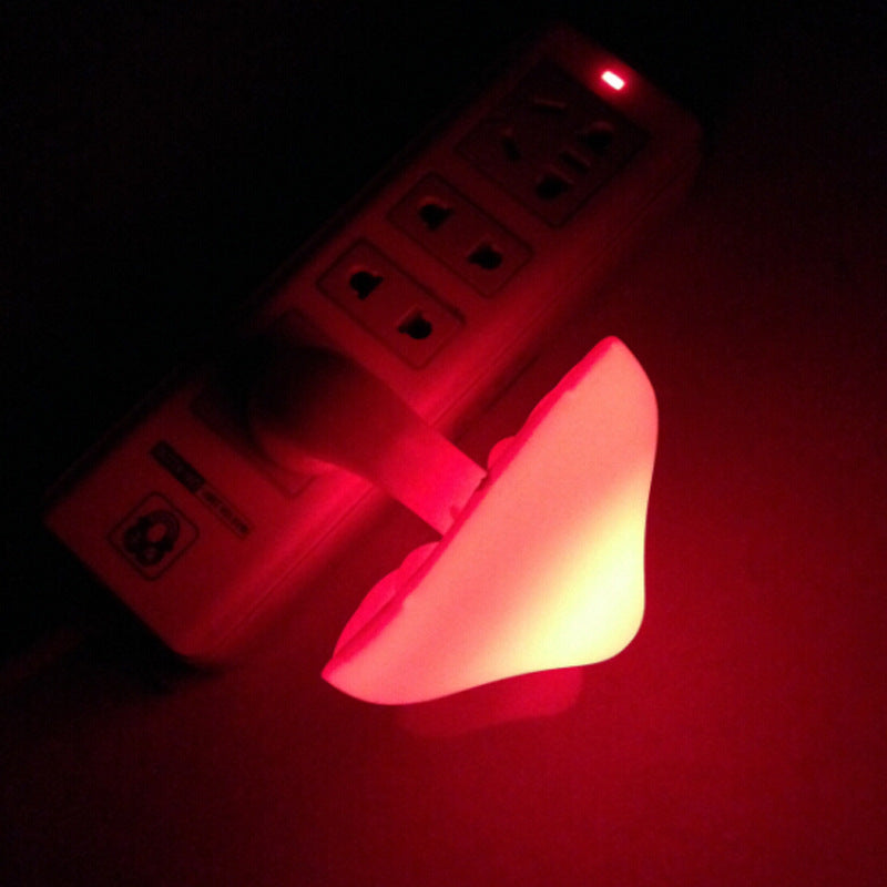 Mushroom LED Wall Socket Night Light With Light Sensor