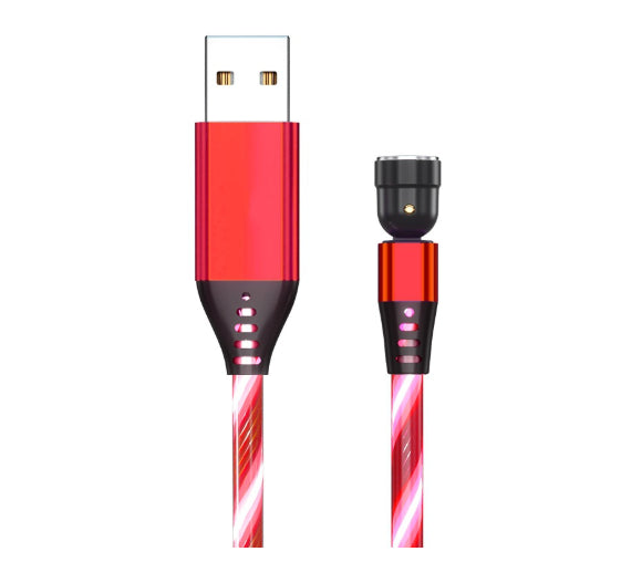 540 Degree Rotating LED Magnetic Charging Cable, 3A Fast Charge