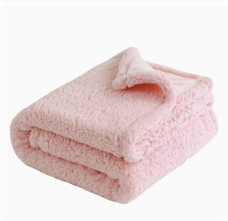 Thick Flannel Sherpa Pet Blanket For Dog Kennels, Warm