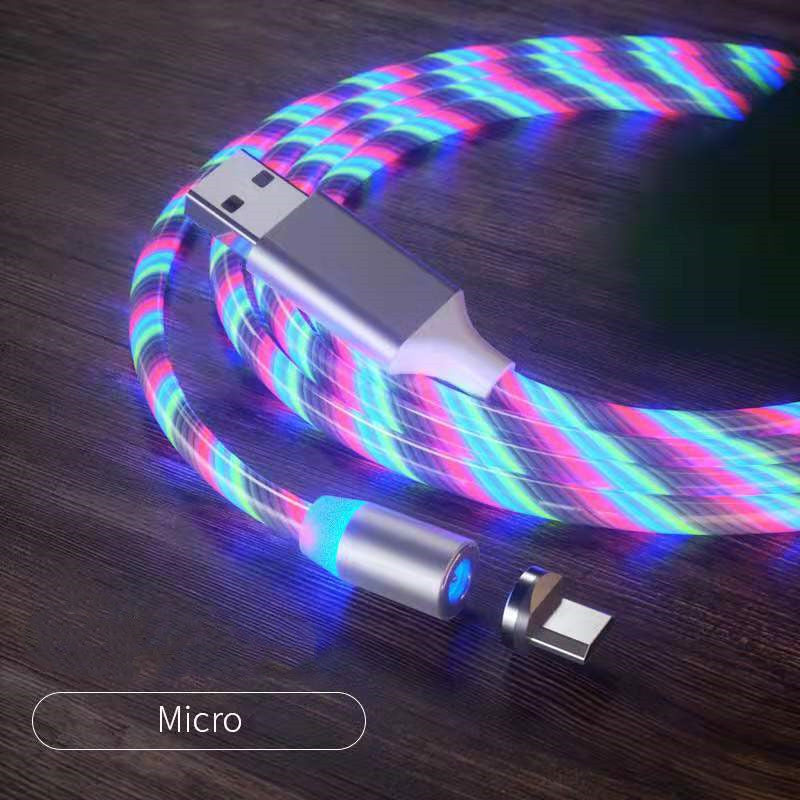 LED Magnetic Charging Cable with Streamer Light and Fast Charge