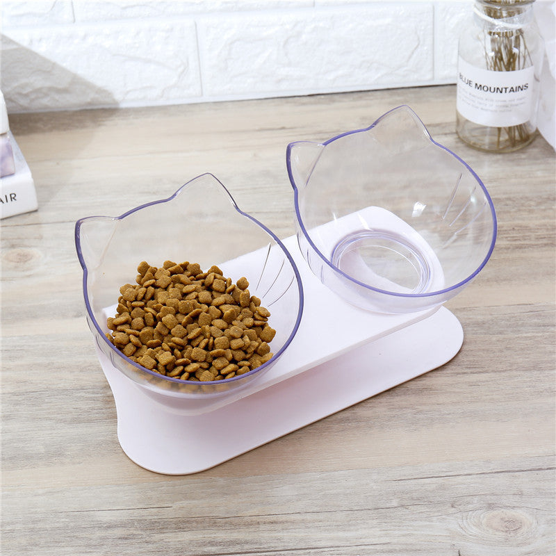 Kitten Raised Pet Bowl With Neck-Friendly Tilted Design