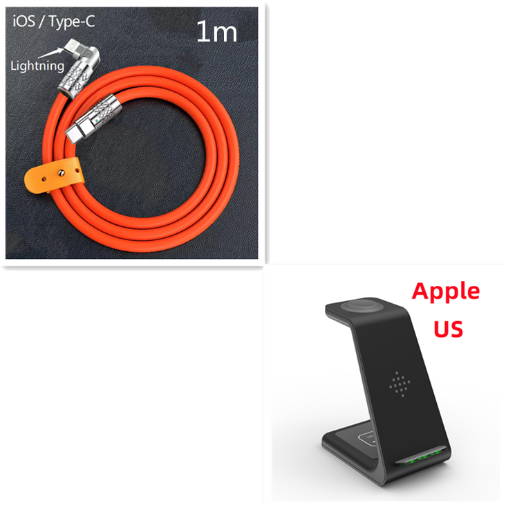 3-in-1 Wireless Charging Station Stand for Phones, Watch and Earbuds