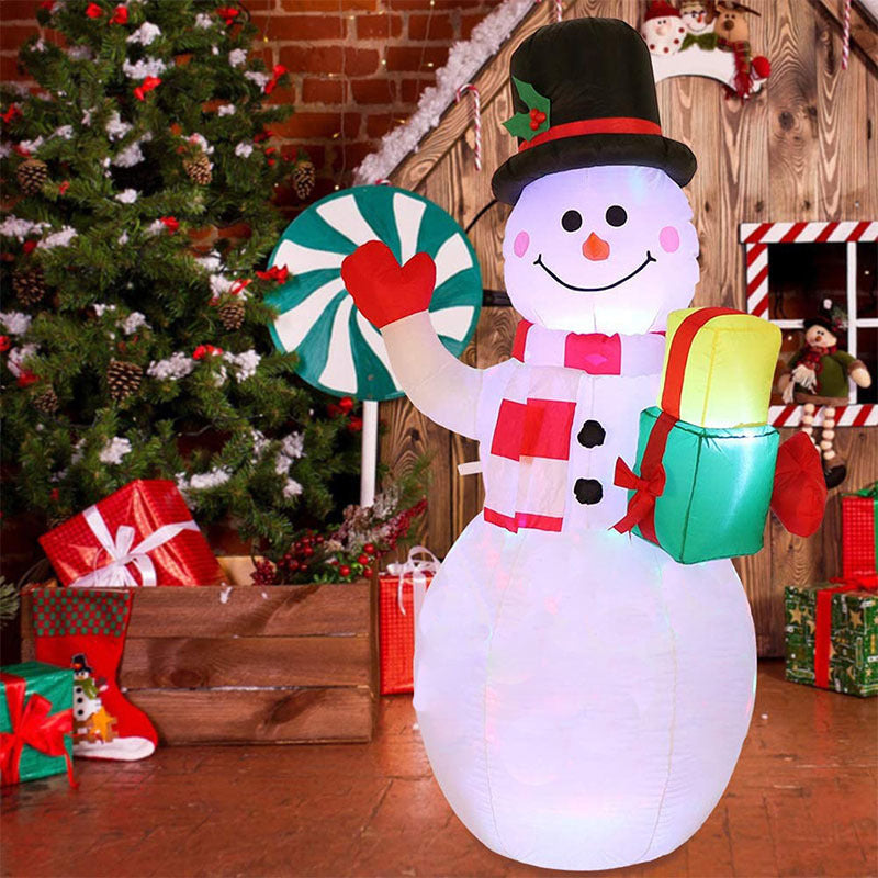 Outdoor Christmas LED Inflatable Santa Snowman Garden Decoration